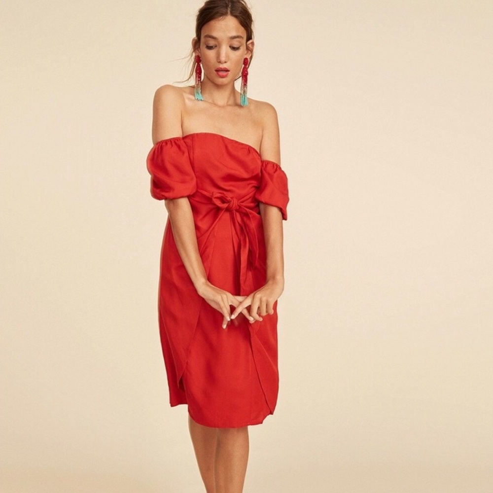 Red LPA knot dress
